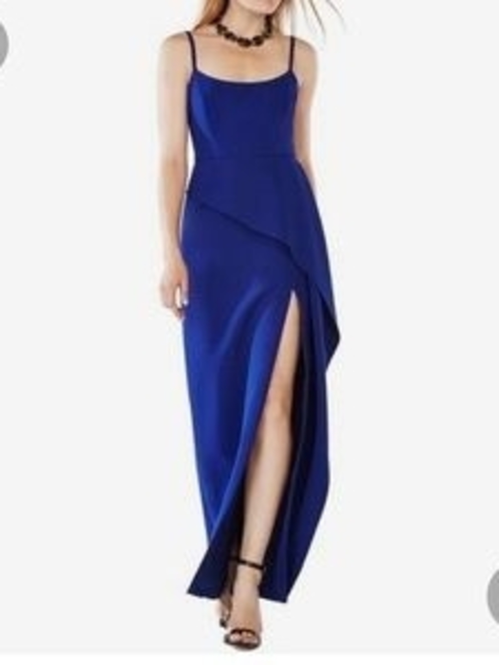BCBGMaxAzria Steluh Asymmetric Royal Blue Peplum Dress size 4